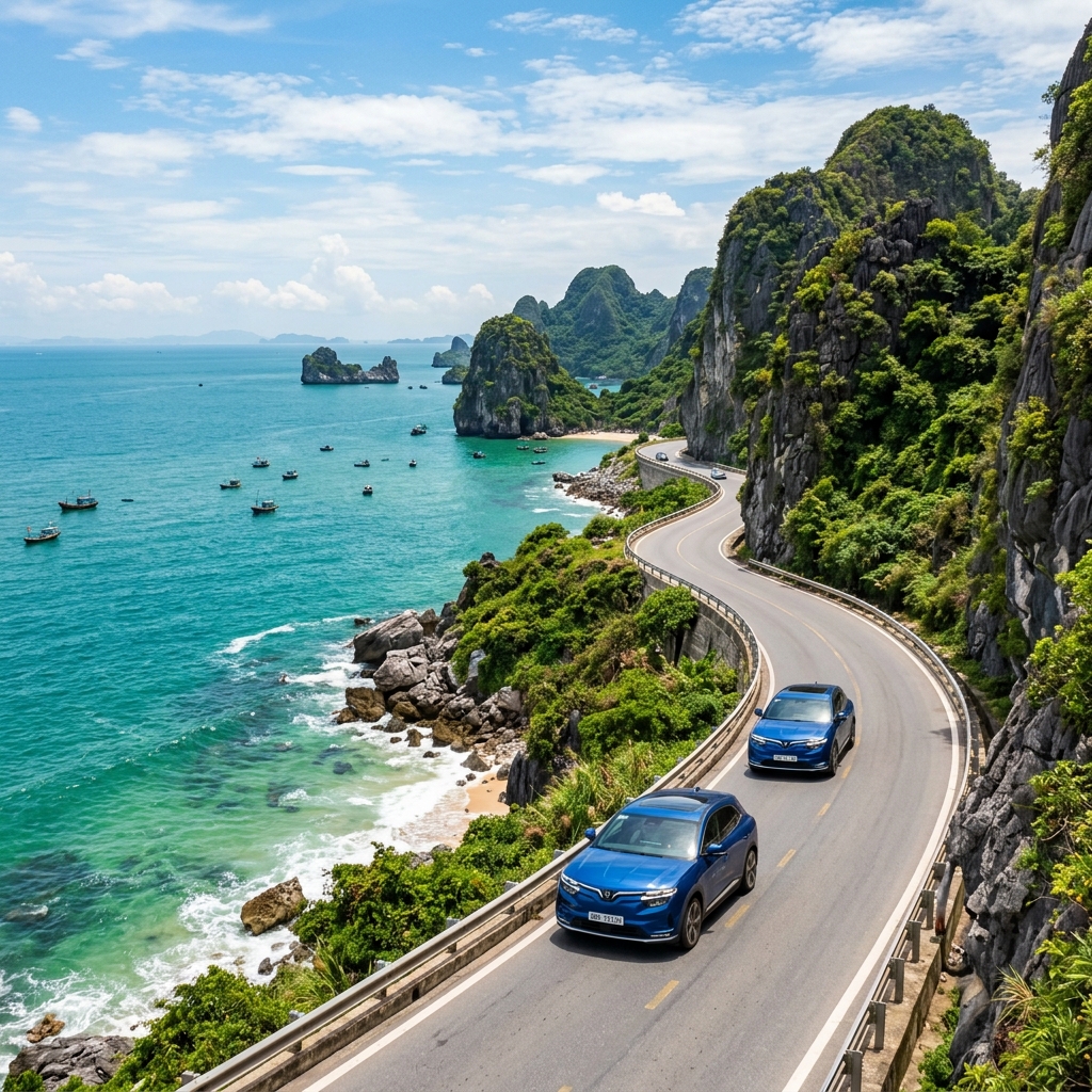 Đoàn xe VinFast trên hành trình trải nghiệm