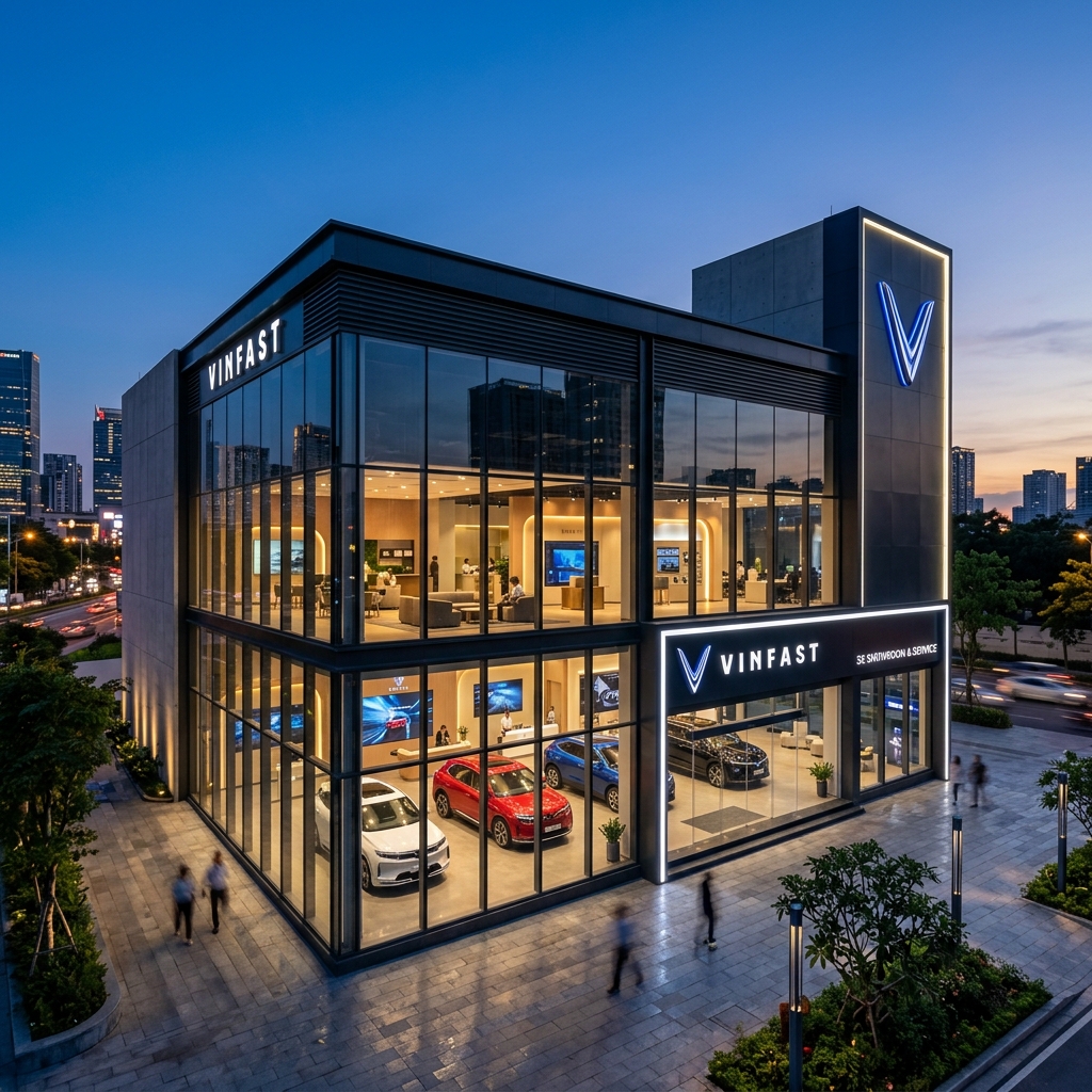 Không gian showroom VinFast Quảng Trị